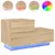 Produktbild 2 för Sängbord med LED-belysning sonoma-ek 70x36x40,5 cm