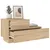 Produktbild 4 för Sängbord med LED-belysning sonoma-ek 70x36x40,5 cm