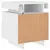 Produktbild 9 för Sängbord med LED-belysning vit 40x39x48,5 cm