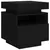 Produktbild 6 för Sängbord med LED-belysning 2 st svart 40x39x48,5 cm