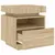 Produktbild 6 för Sängbord med LED-belysning sonoma-ek 40x39x48,5 cm