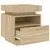 Produktbild 7 för Sängbord med LED-belysning 2 st sonoma-ek 40x39x48,5 cm