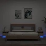 Sängbord med LED-lampor 2 st sonoma-ek 40x39x37 cm
