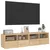 Produktbild 6 för Väggmonterad tv-bänk 2 st sonoma-ek 60x30x30 cm konstruerat trä