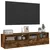 Produktbild 6 för Väggmonterad tv-bänk 2 st rökfärgad ek 60x30x30 cm