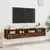 Produktbild 3 för Väggmonterad tv-bänk 2 st rökfärgad ek 80x30x30 cm