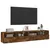 Produktbild 5 för Väggmonterad tv-bänk 2 st rökfärgad ek 80x30x30 cm