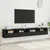 Produktbild 3 för Väggmonterad tv-bänk 2 st svart 100x30x30 cm konstruerat trä