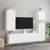 Produktbild 4 för Väggmonterad tv-bänk vit 40,5x30x90 cm konstruerat trä