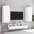 Produktbild 4 för Väggmonterad tv-bänk vit 40,5x30x102 cm konstruerat trä
