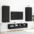 Produktbild 4 för Väggmonterad tv-bänk svart 40,5x30x102 cm konstruerat trä