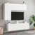 Produktbild 3 för Väggmonterad tv-bänk 2 st vit 60x30x41 cm