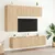 Produktbild 3 för Väggmonterad tv-bänk 2 st sonoma-ek 60x30x41 cm