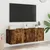 Produktbild 4 för Väggmonterad tv-bänk 2 st rökfärgad ek 60x30x41 cm