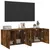 Produktbild 5 för Väggmonterad tv-bänk 2 st rökfärgad ek 60x30x41 cm