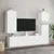 Produktbild 3 för Väggmonterad tv-bänk 2 st vit 80x30x41 cm
