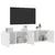 Produktbild 5 för Väggmonterad tv-bänk 2 st vit 80x30x41 cm