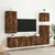Produktbild 3 för Väggmonterad tv-bänk 2 st rökfärgad ek 80x30x41 cm