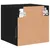Produktbild 10 för Väggmonterad tv-bänk LED svart 30x28,5x30 cm