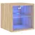 Produktbild 2 för Väggmonterad tv-bänk LED sonoma-ek 30x28,5x30 cm