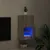 Produktbild 5 för TV-bänk med LED-belysning grå sonoma 30,5x30x60 cm