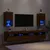 Produktbild 4 för Tv-bänk med LED-belysning 2 st brun ek 30,5x30x60 cm
