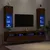 Produktbild 4 för Tv-bänk med LED-belysning 2 st brun ek 30,5x30x90 cm