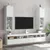 Produktbild 3 för Tv-skåp med LED vit 30,5x30x102 cm