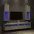Produktbild 4 för TV-bänk med LED-belysning 2 st vit 30,5x30x102 cm