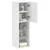 Produktbild 5 för TV-bänk med LED-belysning 2 st vit 30,5x30x102 cm