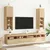 Produktbild 3 för Tv-bänk med LED-belysning 2 st sonoma-ek 30,5x30x102 cm