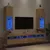 Produktbild 4 för Tv-bänk med LED-belysning 2 st sonoma-ek 30,5x30x102 cm