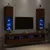 Produktbild 4 för Tv-bänk med LED-belysning 2 st brun ek 30,5x30x102 cm