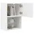 Produktbild 5 för TV-bänk med LED-belysning 2 st vit 40,5x30x60 cm