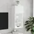 Produktbild 4 för Tv-bänk med LED-belysning vit 40,5x30x90 cm