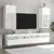 Produktbild 3 för TV-bänk med LED-belysning 2 st vit 40,5x30x90 cm