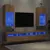 Produktbild 4 för Tv-bänk med LED-belysning 2 st sonoma-ek 40,5x30x90 cm
