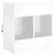 Produktbild 3 för Väggmonterad tv-bänk LED vit 58,5x30x60,5 cm