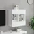 Produktbild 5 för Väggmonterad tv-bänk LED vit 58,5x30x60,5 cm