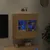 Produktbild 4 för Väggmonterad tv-bänk LED sonoma-ek 58,5x30x60,5 cm