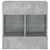 Produktbild 7 för Väggmonterad tv-bänk LED betonggrå 58,5x30x60,5 cm