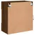 Produktbild 10 för Väggmonterad tv-bänk LED brun ek 58,5x30x60,5 cm