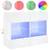 Produktbild 2 för Väggmonterad tv-bänk LED vit 78,5x30x60,5 cm