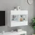 Produktbild 5 för Väggmonterad tv-bänk LED vit 78,5x30x60,5 cm