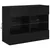 Produktbild 3 för Väggmonterad tv-bänk LED svart 78,5x30x60,5 cm