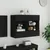 Produktbild 5 för Väggmonterad tv-bänk LED svart 78,5x30x60,5 cm