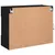 Produktbild 10 för Väggmonterad tv-bänk LED svart 78,5x30x60,5 cm