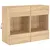 Produktbild 3 för Väggmonterad tv-bänk LED sonoma-ek 78,5x30x60,5 cm