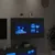 Produktbild 4 för Väggmonterad tv-bänk LED svart 98,5x30x60,5 cm
