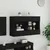 Produktbild 5 för Väggmonterad tv-bänk LED svart 98,5x30x60,5 cm